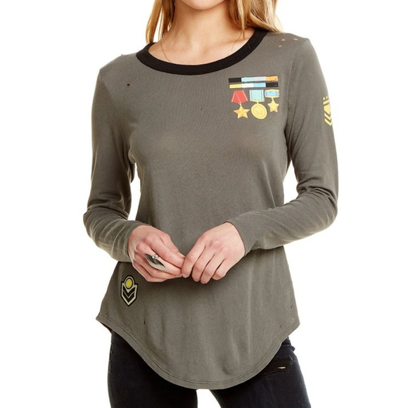 Chaser Tops - NWT "Sergeant" Chaser L/S Top in Size JR Large